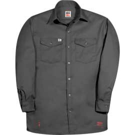 Big Bill Premium Long-Sleeve Button Down Work Shirt, XL Tall, Gray