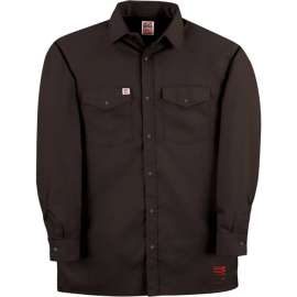 Big Bill Snap Button Down Long Sleve Work Shirt, 3XL Tall, Black