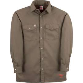 Big Bill Snap Button Down Long Sleve Work Shirt, 3XL Tall, Gray