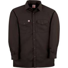 Big Bill Snap Button Down Long Sleeve Work Shirt, S, Black
