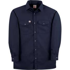 Big Bill Snap Button Down Long Sleeve Work Shirt, XL, Navy