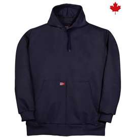 Big Bill Hooded Fleece Sweater 14.25 Oz., Flame Resistant, 3XL, Navy