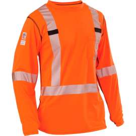 Big Bill High-Vis Long Sleeve Athletic Performance T-Shirt, 3XL, Orange