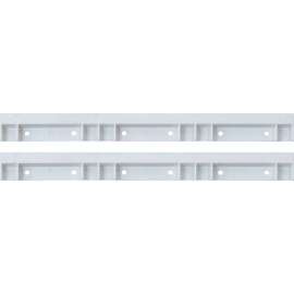 Quantum HNS006 Plastic White Rails For Hang and Stack Bins, Price for Pack of 2