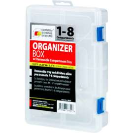 Quantum QB600 Organizer Box - 1-8 Adjustable Compartments 9-1/4"L x 6-1/4"W x 2-3/16"H
