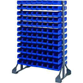 Quantum QRU-12D-220-192 Double Sided 12 Rail Unit With 192 QUS220 Ultra Stack & Hang Bins, Blue
