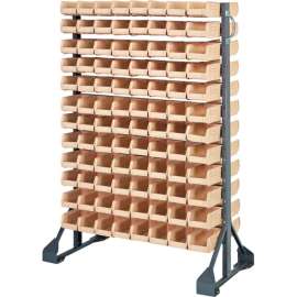 Quantum QRU-12D-220-192 Double Sided 12 Rail Unit With 192 QUS220 Ultra Stack & Hang Bins, Ivory