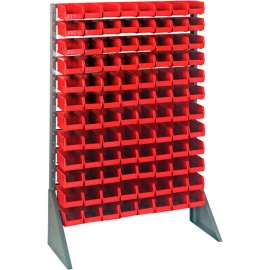 Quantum QRU-12S-220-96 Single Sided 12 Rail Unit With 96 QUS220 Ultra Stack & Hang Bins, Red