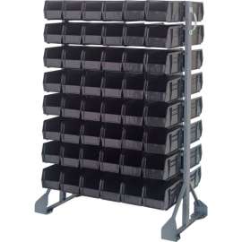 Quantum QRU-16D-230-96 Double Sided 16 Rail Unit With 96 QUS230 Ultra Stack & Hang Bins, Black