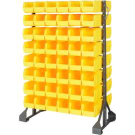 Quantum QRU-16D-230-96 Double Sided 16 Rail Unit With 96 QUS230 Ultra Stack & Hang Bins, Yellow