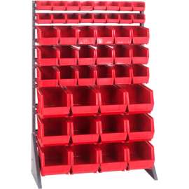 Quantum QRU-16S-220230240 Single Sided 16 Rail Unit w/ 16 QUS220, 18 QUS230, 12 QUS240 Bins Red