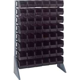 Quantum QRU-16S-230-48 Single Sided 16 Rail Unit With 48 QUS230 Ultra Stack & Hang Bins, Black