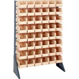 Quantum QRU-16S-230-48 Single Sided 16 Rail Unit With 48 QUS230 Ultra Stack & Hang Bins, Ivory