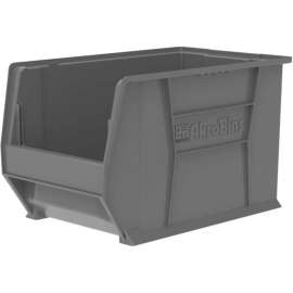 Akro-Mils Super-Size AkroBin Plastic Stacking Bin, 12-3/8"W x 20"D x 12"H, Gray