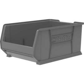 Akro-Mils Super-Size AkroBin Plastic Stacking Bin, 16-1/2"W x 23-7/8"D x 11"H, Gray