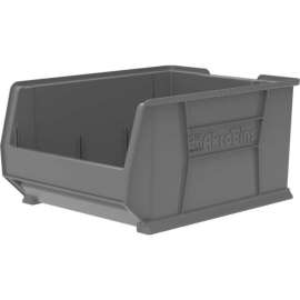 Akro-Mils Super-Size AkroBin Plastic Stacking Bin, 18-1/4"W x 23-7/8"D x 12"H, Gray