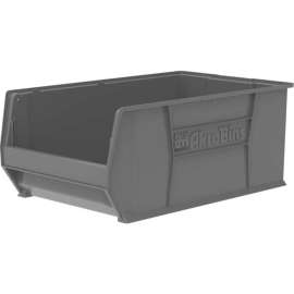 Akro-Mils Super-Size AkroBin Plastic Stacking Bin, 18-3/8"W x 29-1/4"D x 12"H, Gray