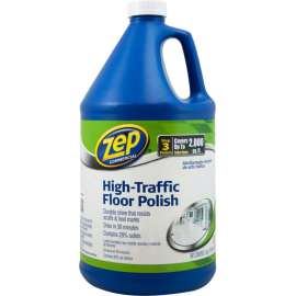 Zep High-Traffic Floor Polish, Gallon Bottle, 4 Bottles - ZUHTFF128