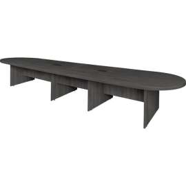 Regency Legacy 192" Modular Racetrack Conference Table with 2 Power Data Grommets, Ash Grey