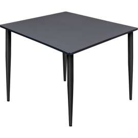 Regency Kahlo 48" Square Multipurpose Breakroom Tapered Leg Table, Grey/ Black
