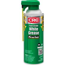 CRC Food Grade White Grease, 10 Wt Oz, Aerosol, Aluminum Complex, White