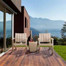 DUKAP Enzo 3 Piece Outdoor Patio Seating Set, Gray
