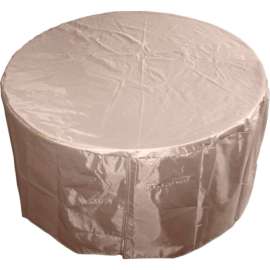 Hiland Fire Pit Cover HLI-F-RCVR Round Heavy Duty Waterproof 48" Dia. x 23"H Tan