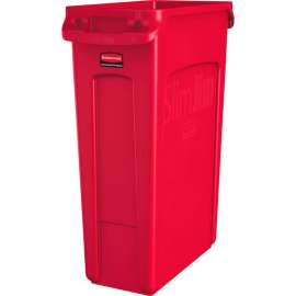 Rubbermaid Slim Jim Recycling Can, 23 Gallon, Red