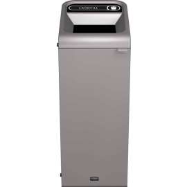 Rubbermaid Configure Decorative Steel Trash Can, Landfill Lid, 15 Gallon, Grey Stenni