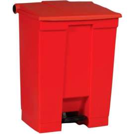 Rubbermaid Fire Safe Step On Plastic Container, 18 Gallon, Red - FG614500RED