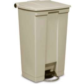 Rubbermaid Fire Safe Step On Plastic Container, 23 Gallon, Beige - FG614600BEIG
