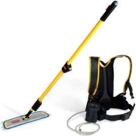 Rubbermaid 56" Black/Yellow Aluminum Flow Flap Mop Finish Kit, 1.5 Gallon Capacity