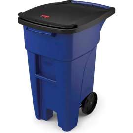 Rubbermaid Brute Rollout Waste Container 32 Gallon Blue - 1971943