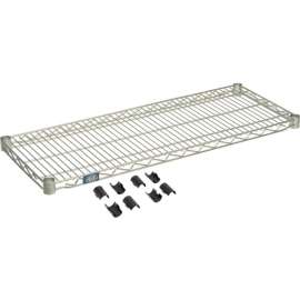 Nexel S1436Z Poly-Z-Brite Wire Shelf 36"W x 14"D