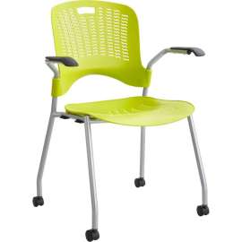 Safco Sassy Flexible Plastic Stacking Chair - Grass - Pack of 2