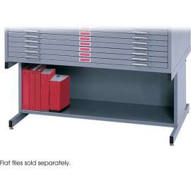 Optional High Base for 10 Drawers Steel Flat Files - Gray