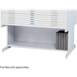 Optional High Base for 10 Drawers Steel Flat Files - White