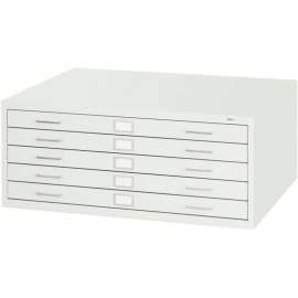 5-Drawer Steel Flat File for 24" x 36" Documents, White