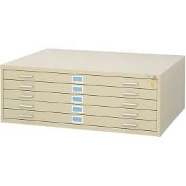 5-Drawer Steel Flat File for 30" x 42" Documents, Tropic Sand