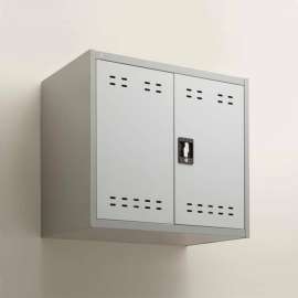 Safco Wall Mountable Steel Storage Cabinet 30"W x 18"D x 27", Gray