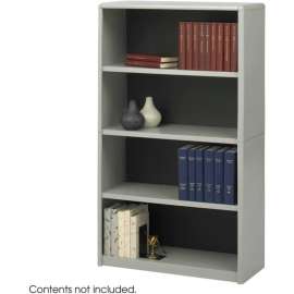 4-Shelf Economy Bookcase - Gray