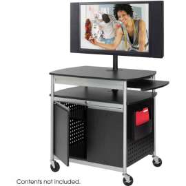 Safco Products 8941BL Scoot Flat Panel Multimedia Cart