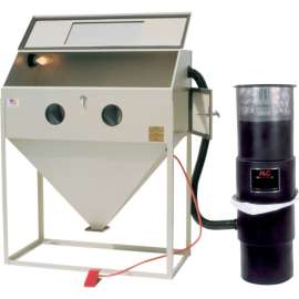 ALC 40411 Top & Side Open Blast Cabinet W/ Dust Collector, Steel