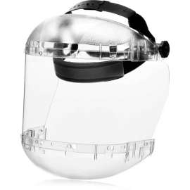 Sellstrom S38410 380 Series Max Light Ratcheting Faceshield, Dual Crown, Clear, Polycarbonate