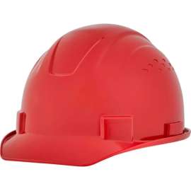 Jackson Safety Advantage Front Brim Hard Hat, Non-Vented, 4-Pt. Ratchet Suspension, Red
