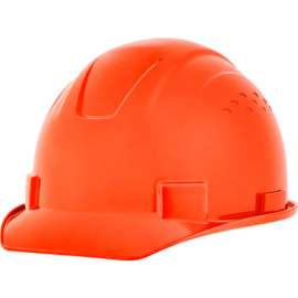 Jackson Safety Advantage Front Brim Hard Hat, Non-Vented, 4-Pt. Ratchet Suspension, Hi-Vis Orange
