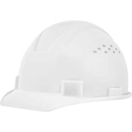 Jackson Safety Advantage Front Brim Hard Hat, Vented, 4-Pt. Ratchet Suspension, White