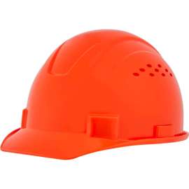 Jackson Safety Advantage Front Brim Hard Hat, Vented, 4-Pt. Ratchet Suspension, Hi-Vis Orange