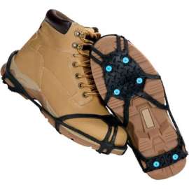 Industrial Ice + Snow Light Industrial Traction Aid, Natural Rubber, Ice Diamond Spikes, Black, Large/X-Large