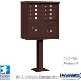 Cluster Box Unit, 8 A Size Doors, Type I, Bronze, USPS Access